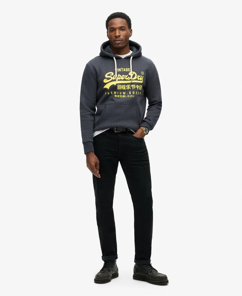 Neon Vintage Logo Graphic Hoodie | Eclipse Navy Marle