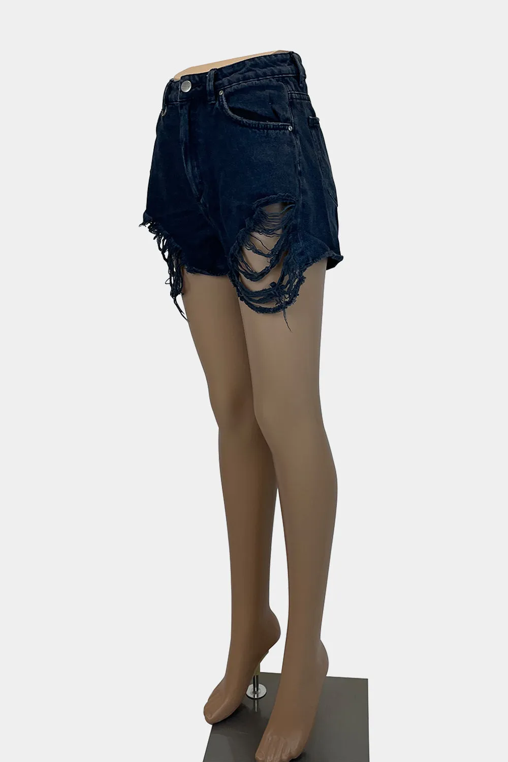 NEUW Washed Black Denim Shorts