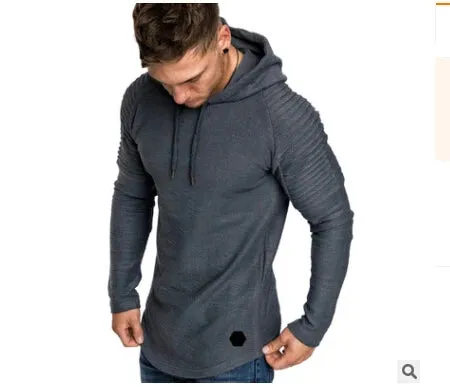New Brand Fashion Mens Hoodies Men Solid Color Hooded Slim Sweatshirt Mens Hoodie Hip Hop Hoodies Sportswear Tracksuit