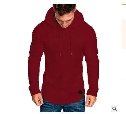 New Brand Fashion Mens Hoodies Men Solid Color Hooded Slim Sweatshirt Mens Hoodie Hip Hop Hoodies Sportswear Tracksuit