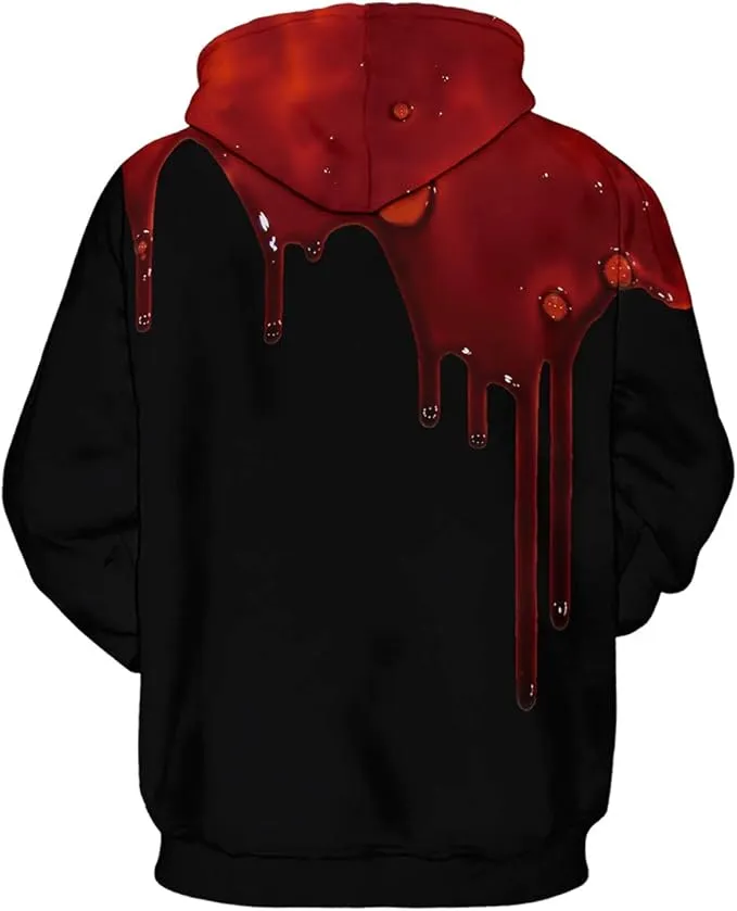 New Chaos World Men's Novelty Hoodie Realistic 3D Print Pullover Unisex Casual Sweatshirt Sz M