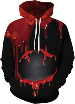 New Chaos World Men's Novelty Hoodie Realistic 3D Print Pullover Unisex Casual Sweatshirt Sz M