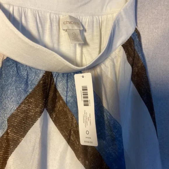 New. CHICO’S Tribal Stripes Skirt Size 0