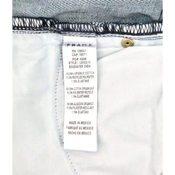 NEW! FRAME Le Sylvie Crop high-rise straight fit  Denim Jeans Blue SZ 29