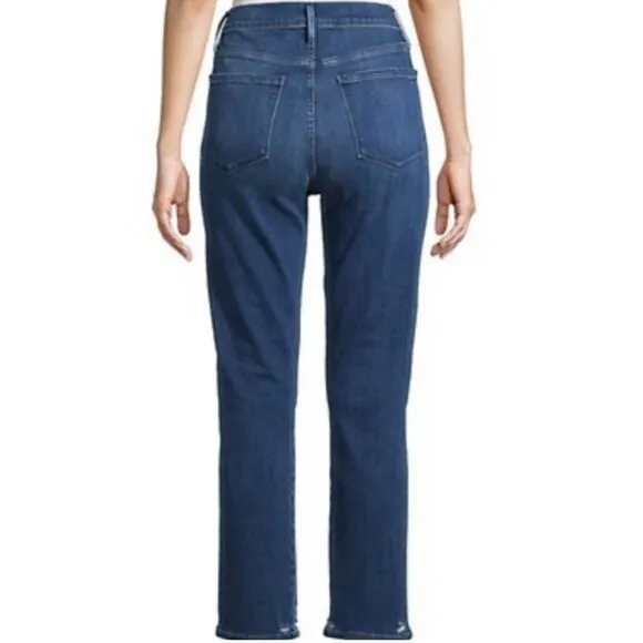 NEW! FRAME Le Sylvie Crop high-rise straight fit  Denim Jeans Blue SZ 29