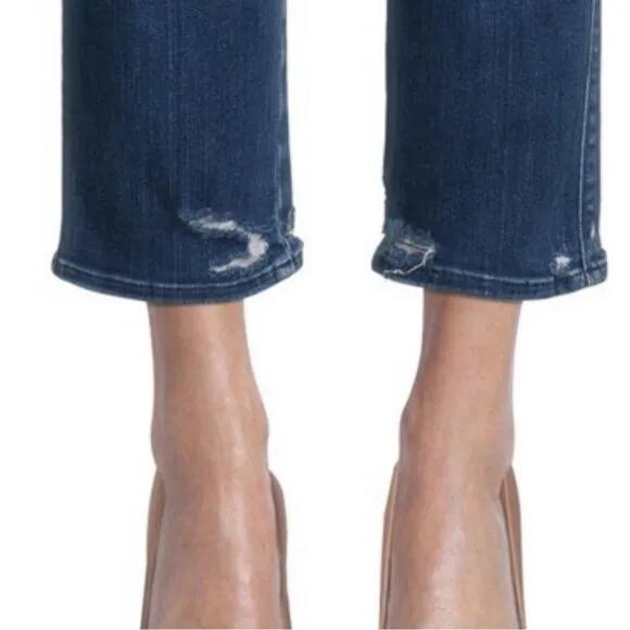 NEW! FRAME Le Sylvie Crop high-rise straight fit  Denim Jeans Blue SZ 29
