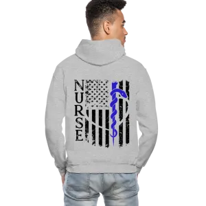 Nurse Flag Rod of Asclepius Gildan Heavy Blend Adult Hoodie