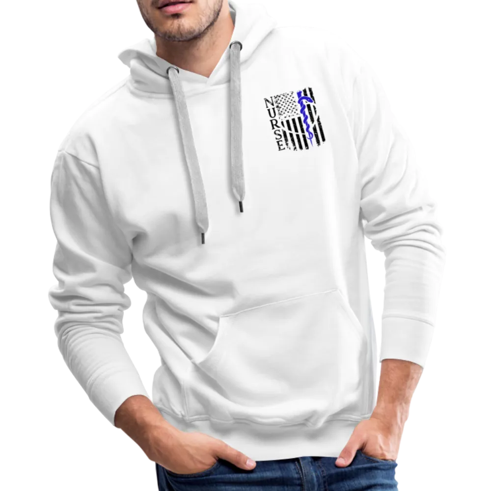 Nurse Flag Rod of Asclepius Men’s Premium Hoodie