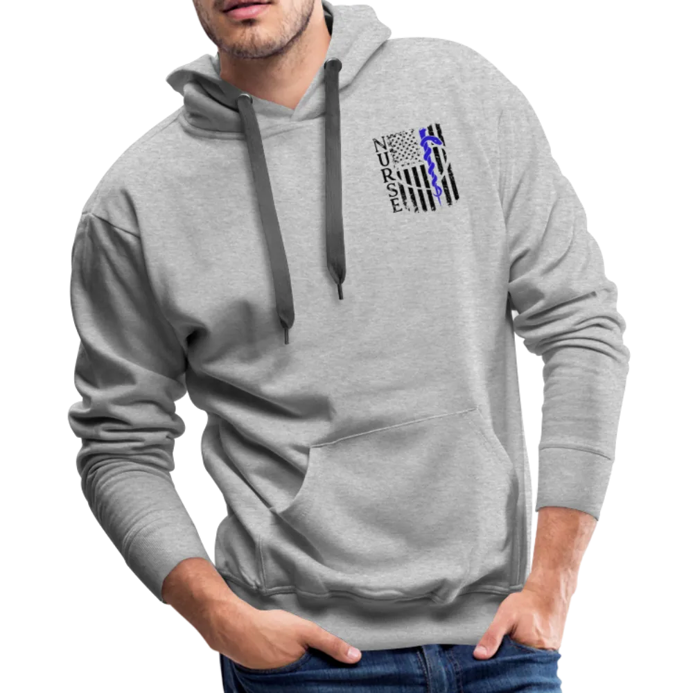 Nurse Flag Rod of Asclepius Men’s Premium Hoodie