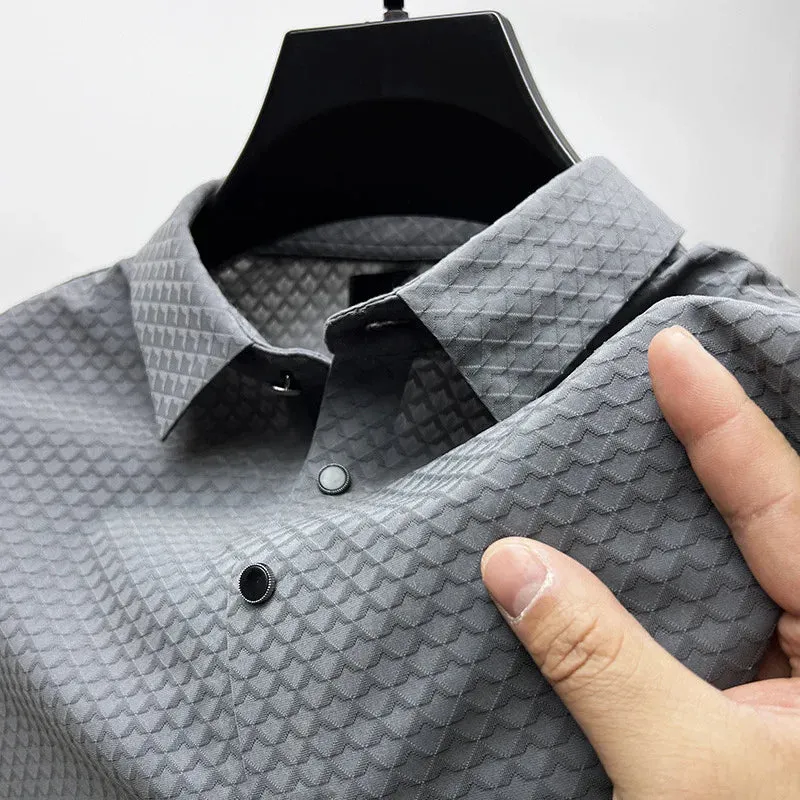 Nuvano Silk Polo Shirt