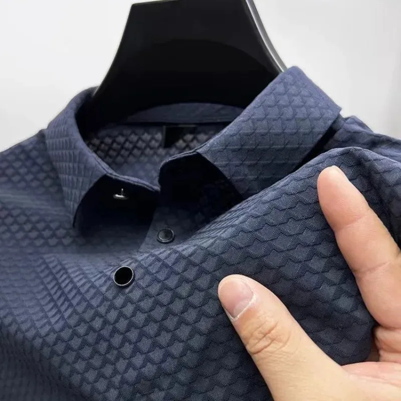 Nuvano Silk Polo Shirt