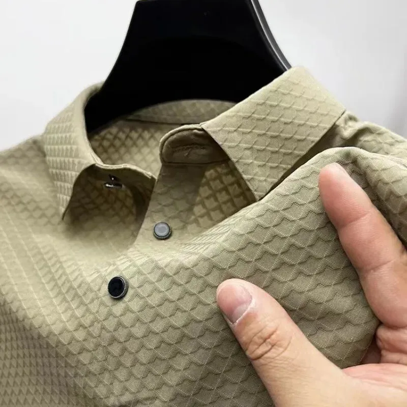 Nuvano Silk Polo Shirt