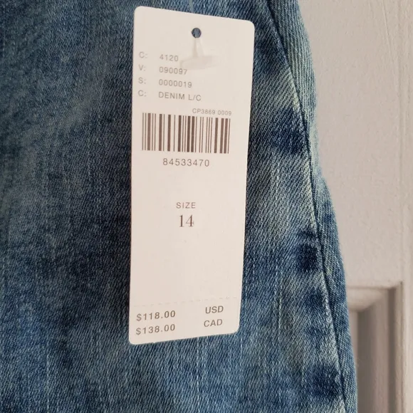 NWT Anthropologie Pilcro Belted Denim Mini Skirt, Size 14