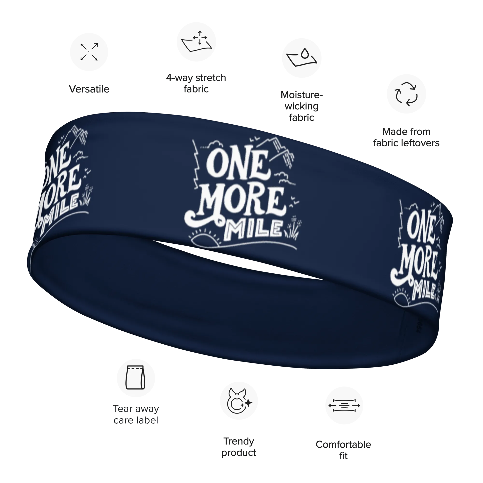 One more mile Headband