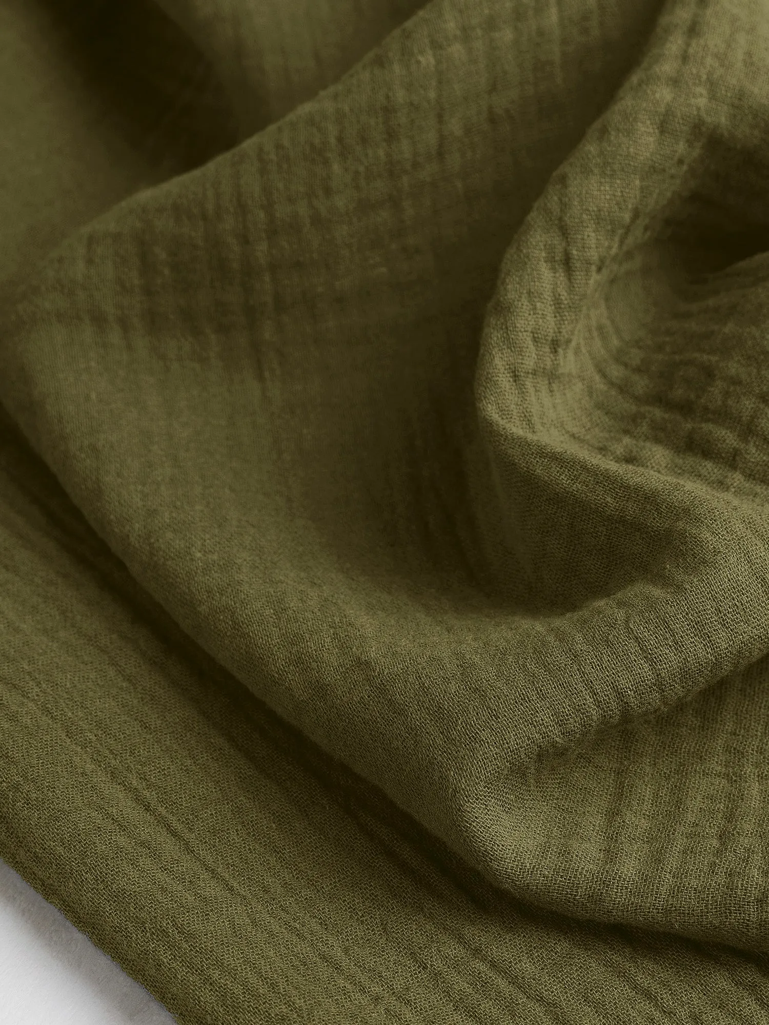 Organic Cotton Double Gauze - Olive