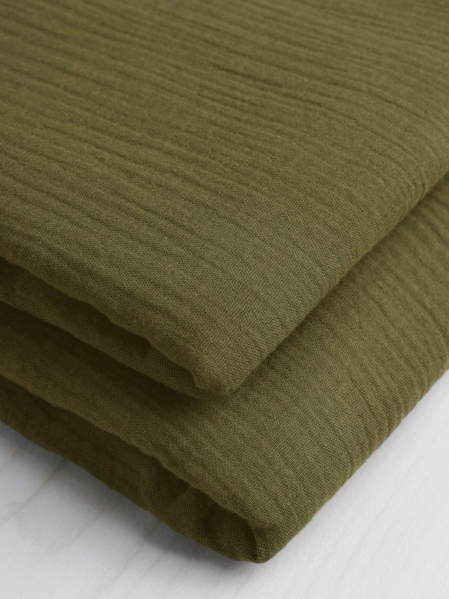 Organic Cotton Double Gauze - Olive