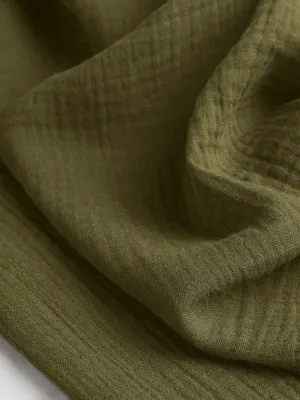 Organic Cotton Double Gauze - Olive
