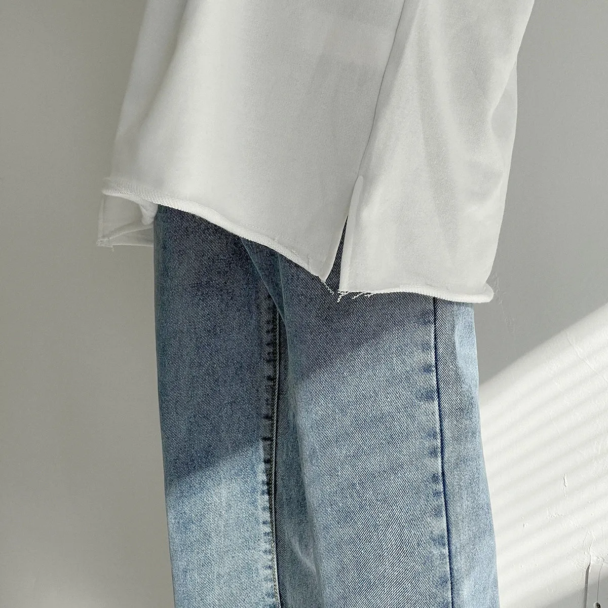 Oversize Curled Long-sleeved Shirt