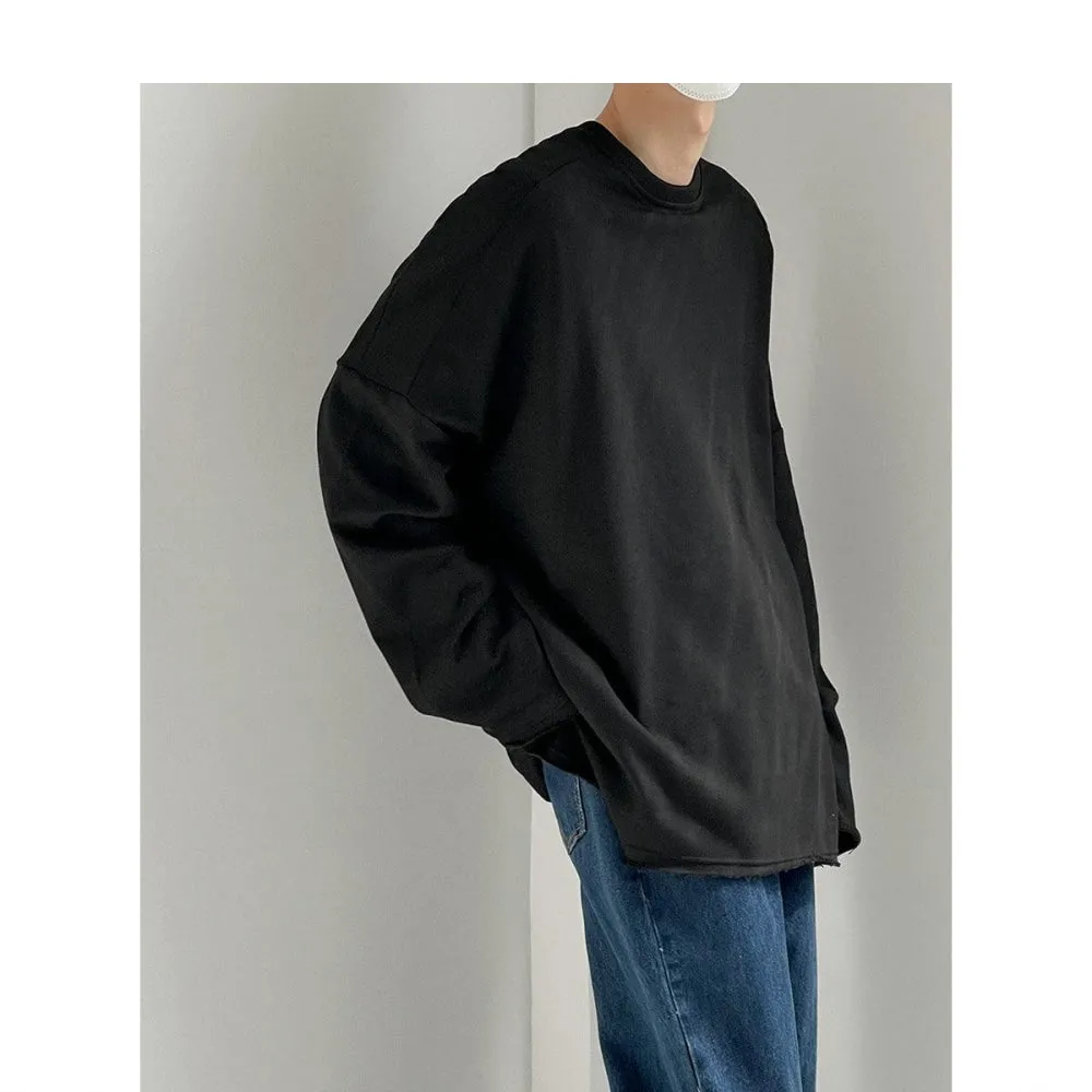 Oversize Curled Long-sleeved Shirt