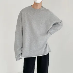 Oversize Curled Long-sleeved Shirt