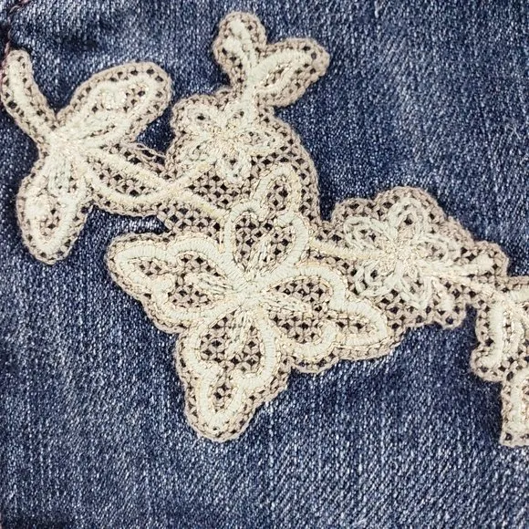 Paige Embroidered Benedict Canyon Boot Cut Jeans 26