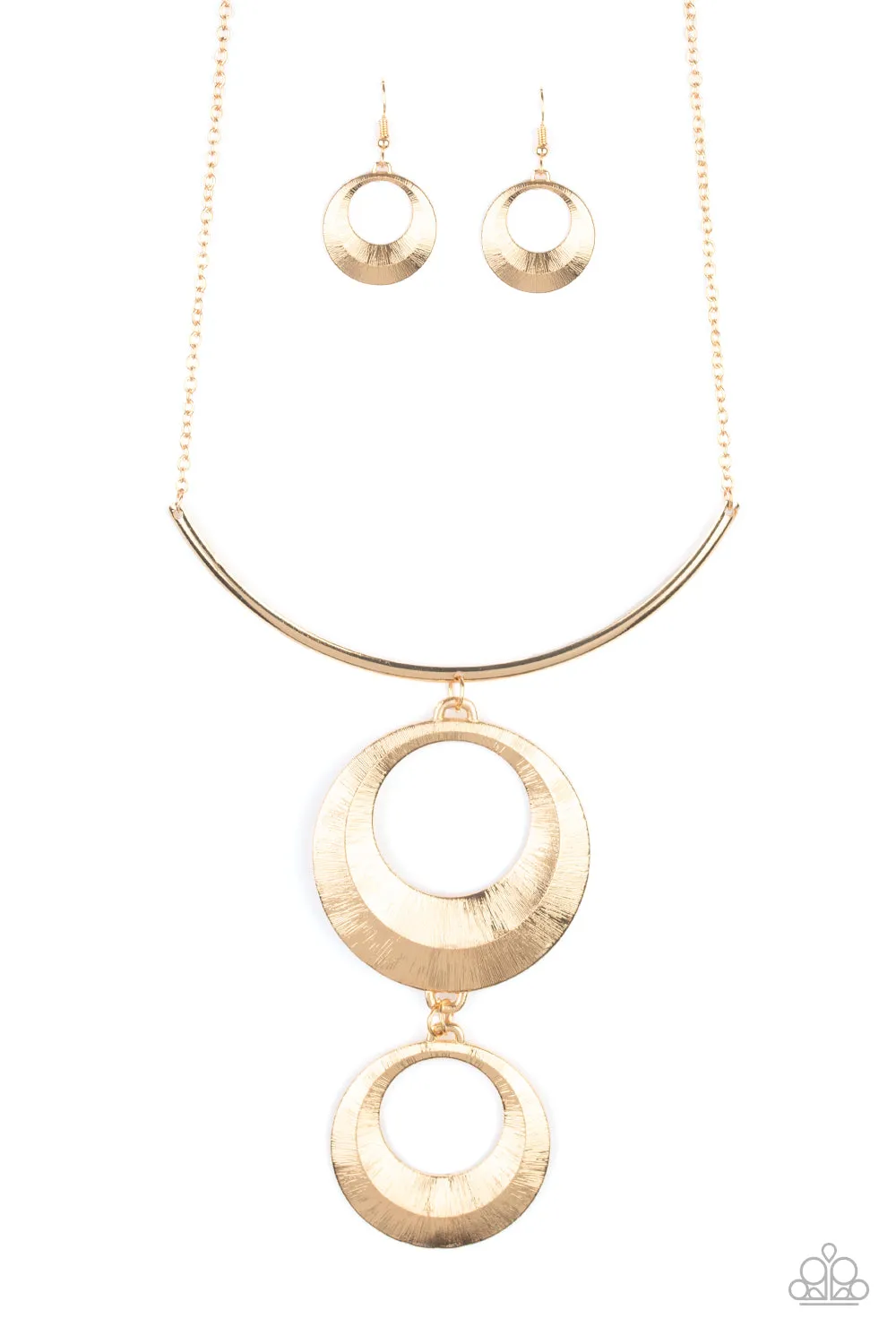 Paparazzi Egyptian Eclipse - Gold Necklace