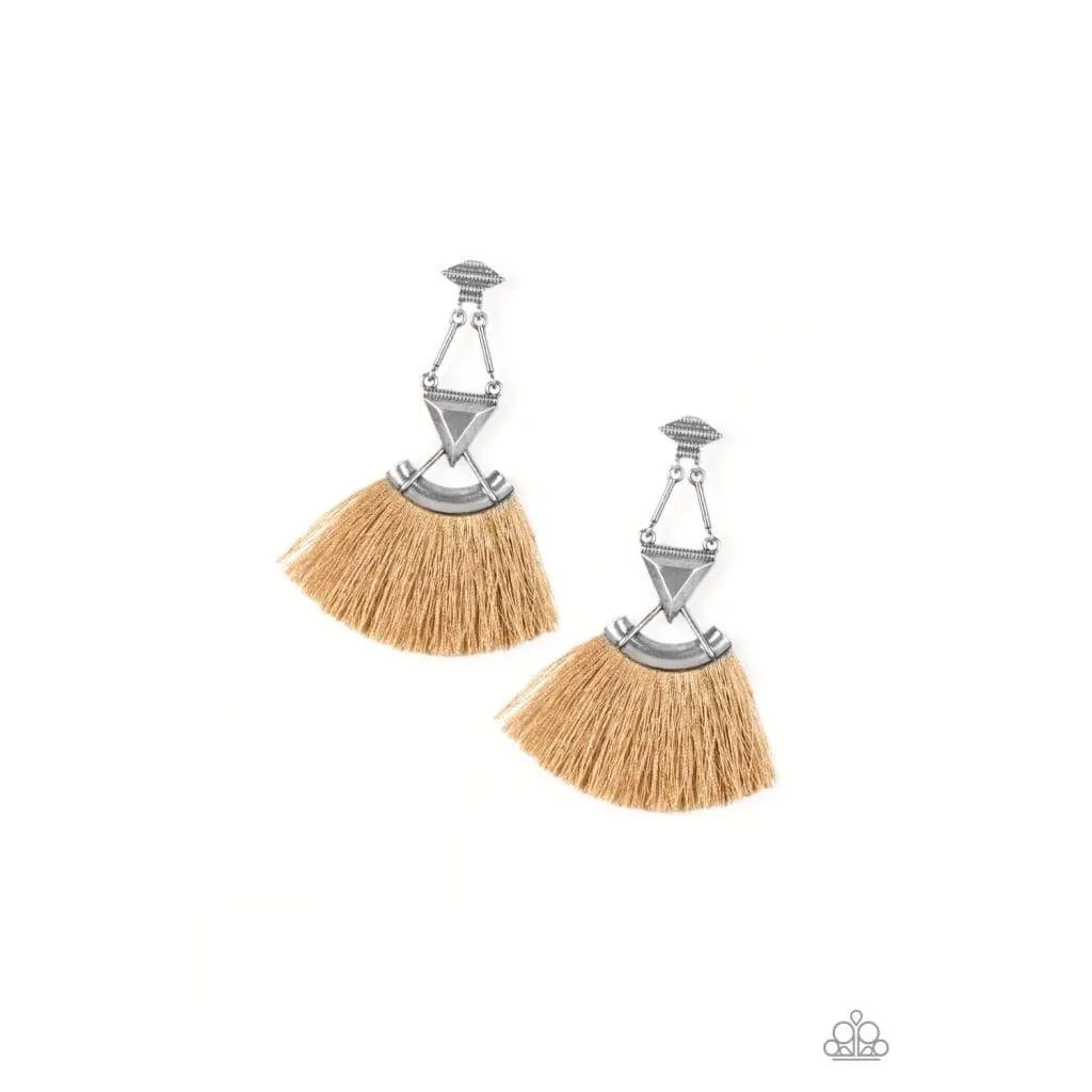 Paparazzi Puma Prowl Earrings Brown