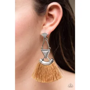 Paparazzi Puma Prowl Earrings Brown