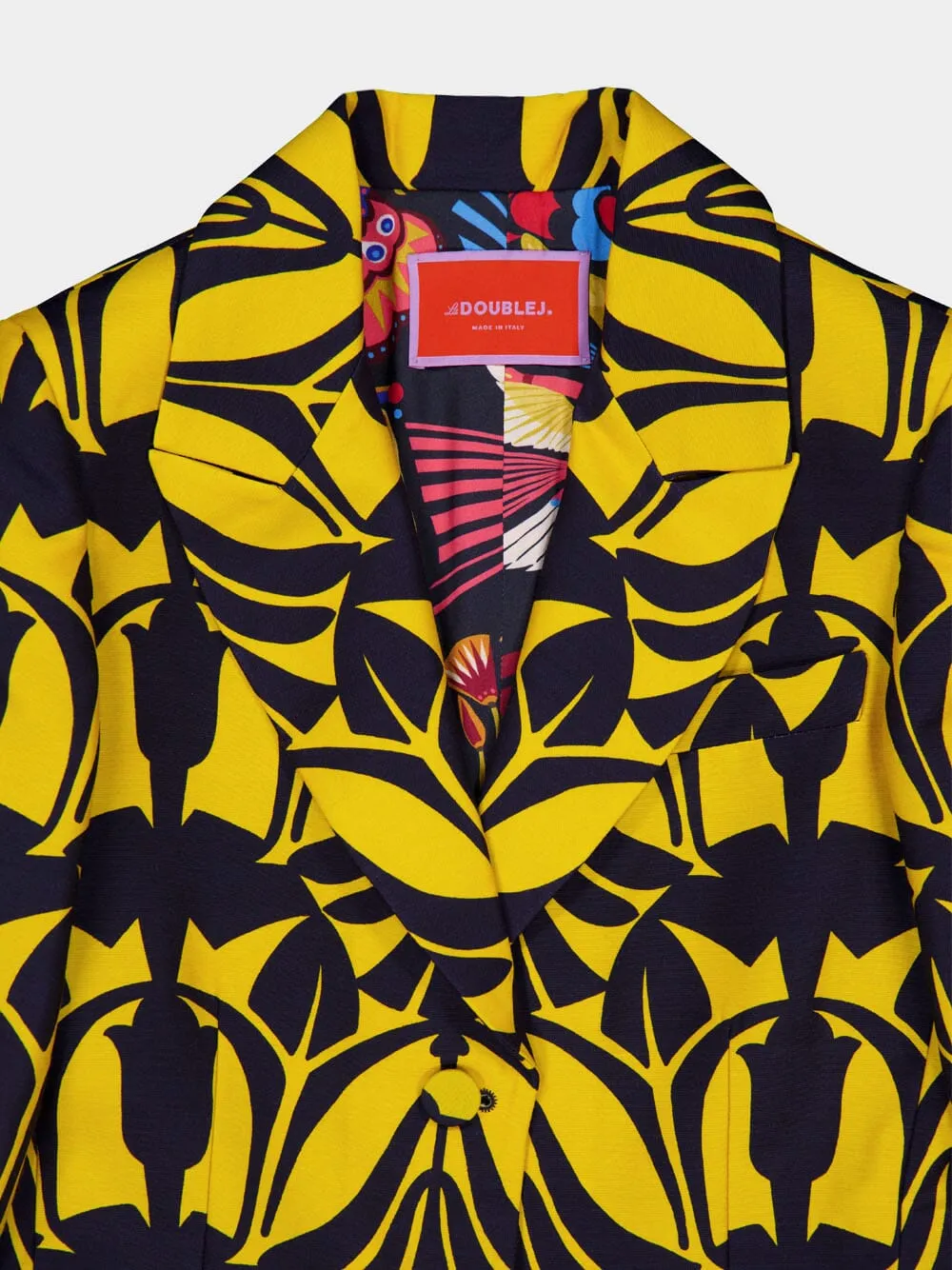 Papyrus-Print Cady Wool Blazer