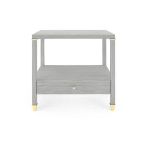 Pascal 1-Drawer Side Table / Slate Blue Shimmer