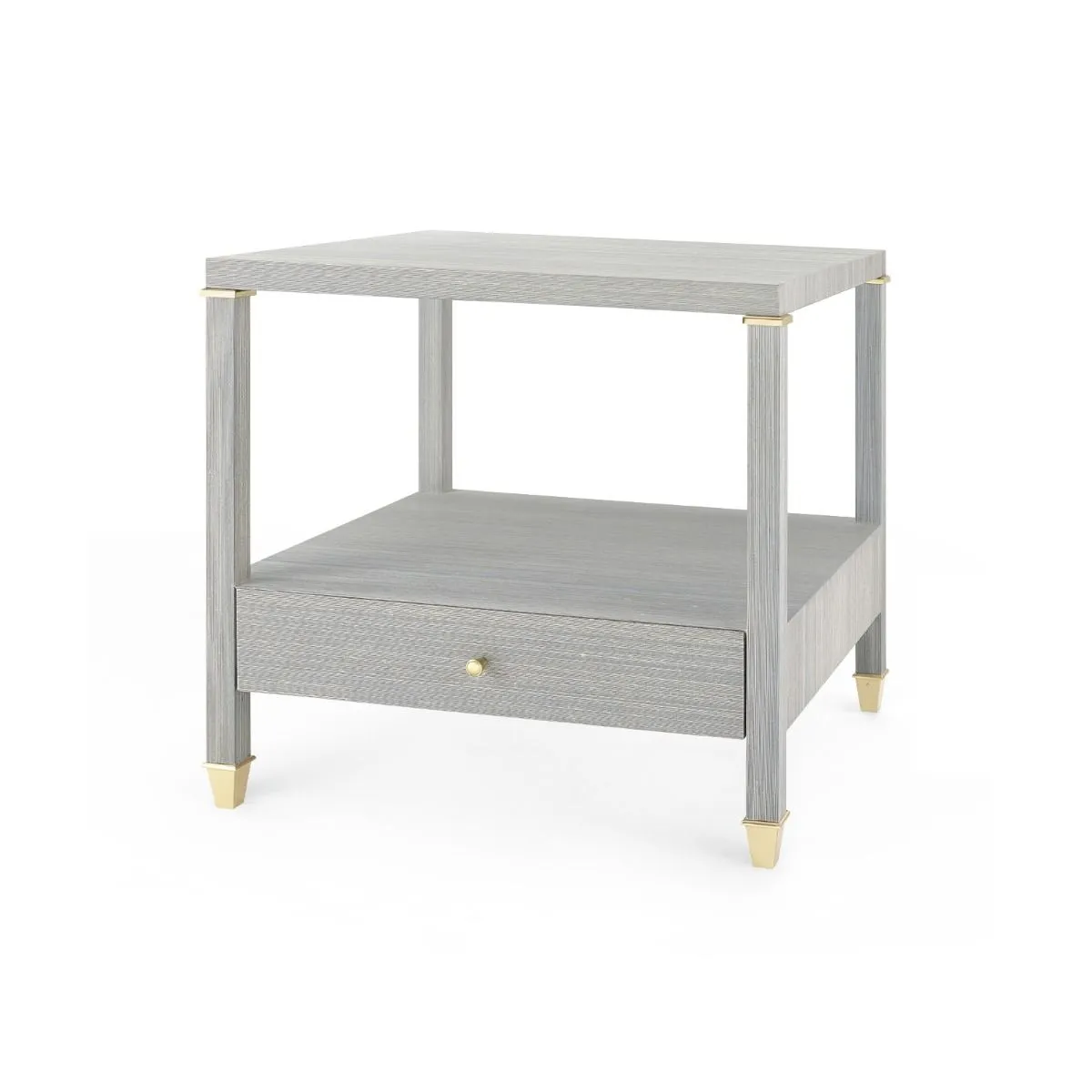 Pascal 1-Drawer Side Table / Slate Blue Shimmer