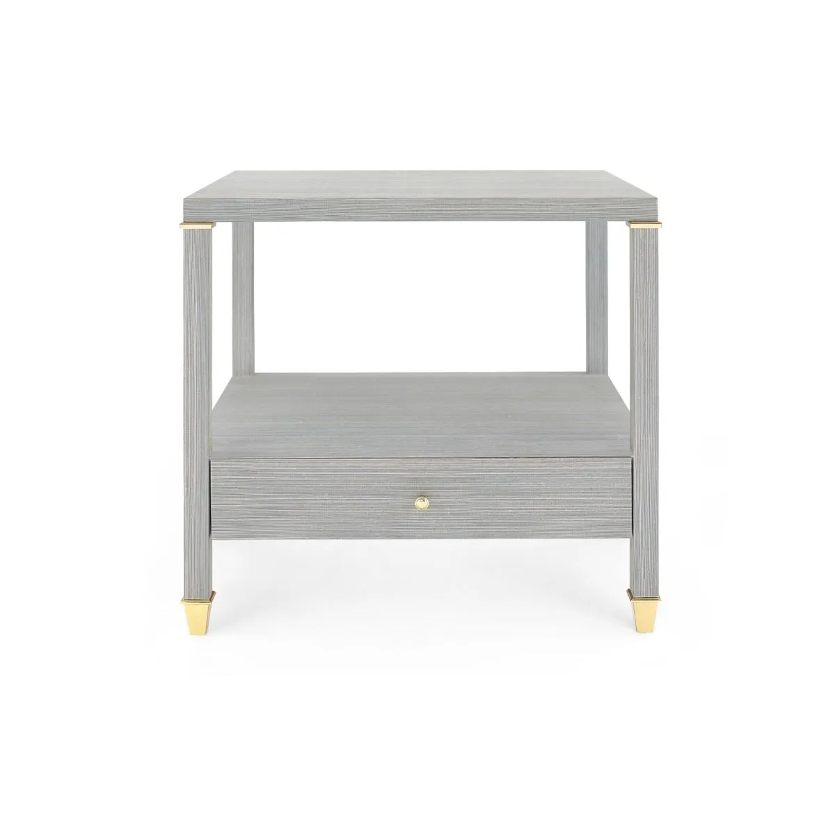 Pascal 1-Drawer Side Table / Slate Blue Shimmer
