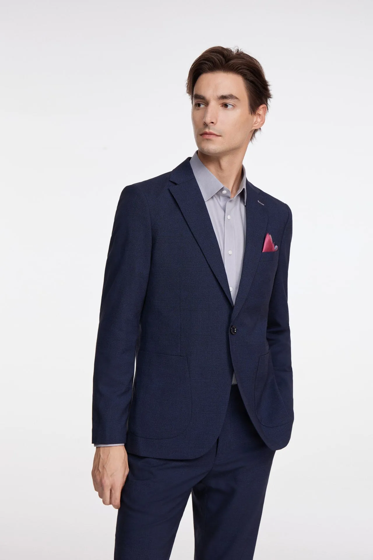 Pattern Suit Poly Rayon Check Suit Blazer