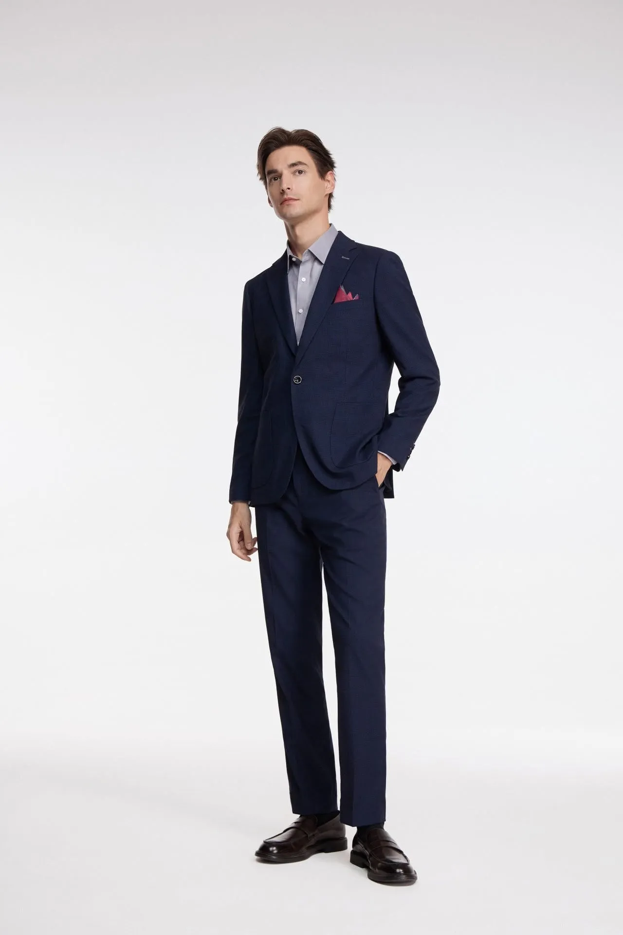 Pattern Suit Poly Rayon Check Suit Blazer