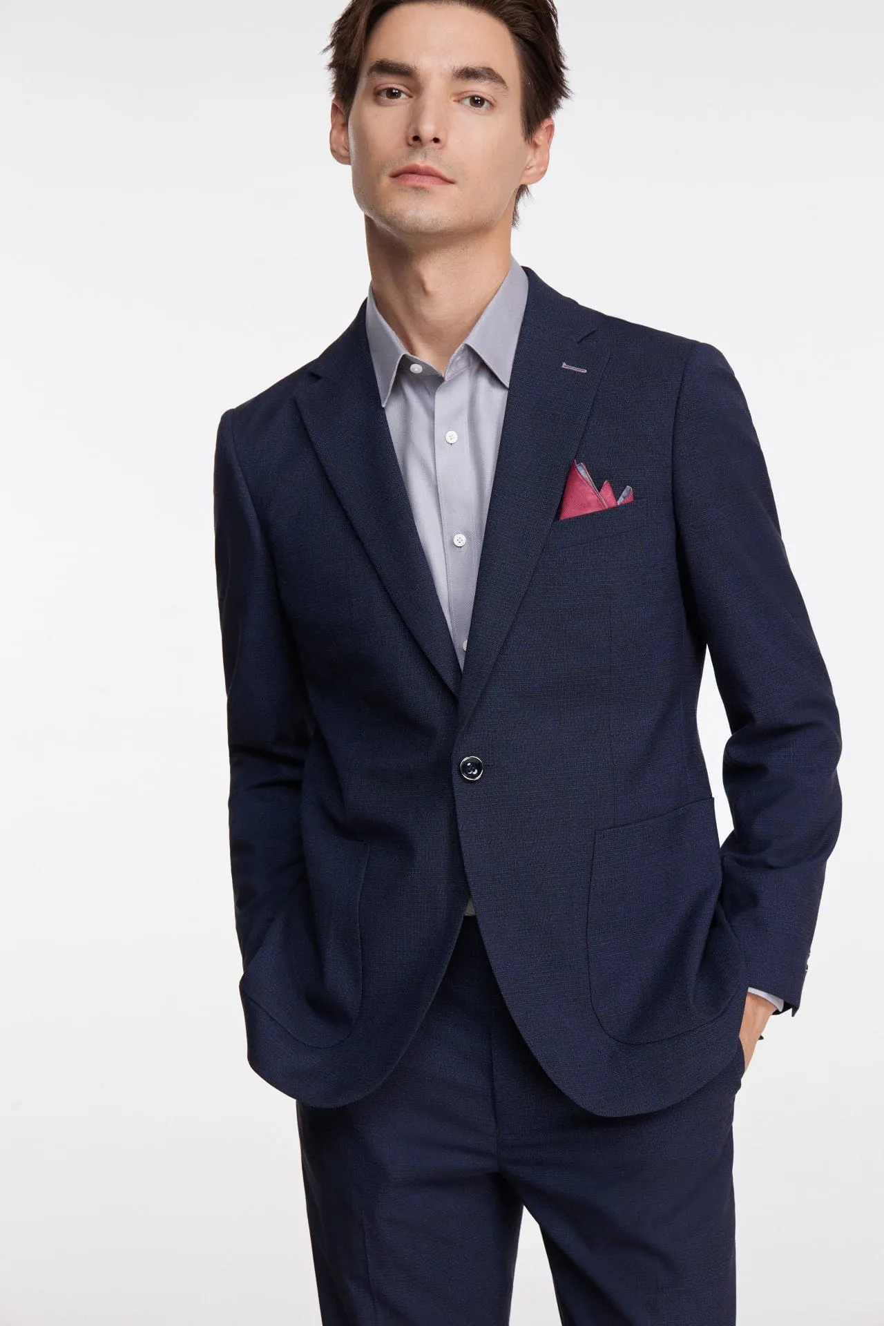 Pattern Suit Poly Rayon Check Suit Blazer
