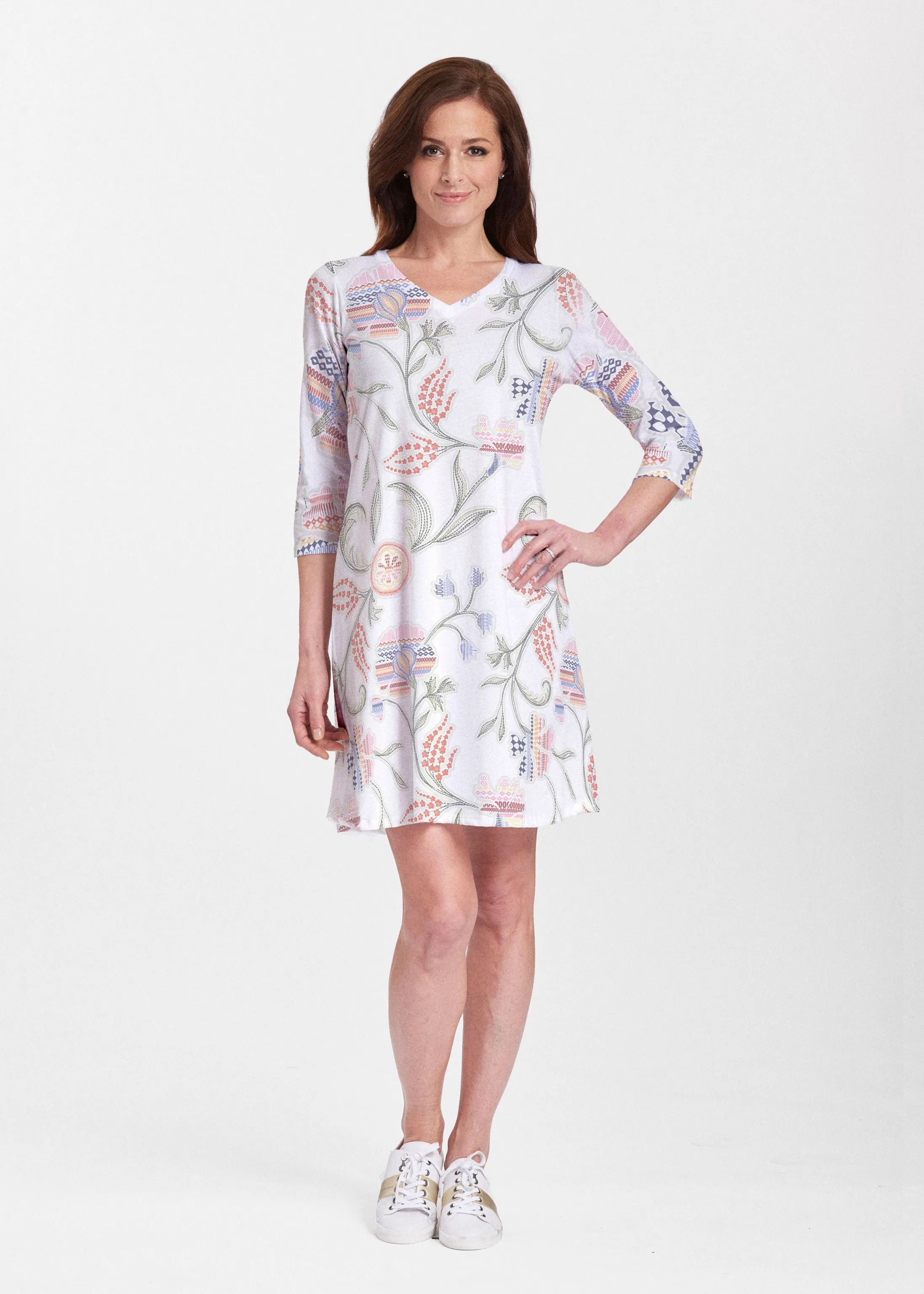 Patterns at Play (7806) ~ Classic V-neck Swing Dress