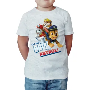Paw Patrol Call Paw Patrol Official Kid's T-Shirt (Heather Grey)