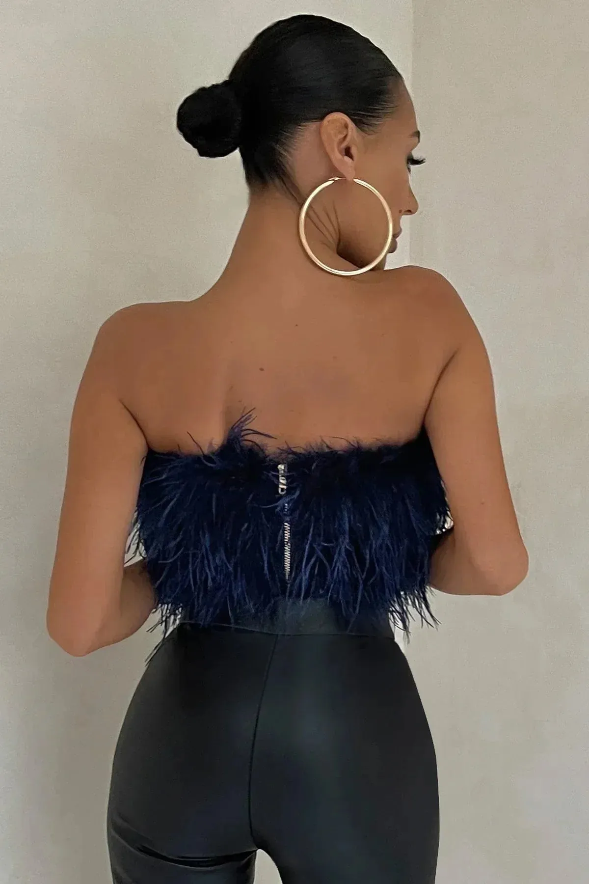 Peachy | Feather Crop Top