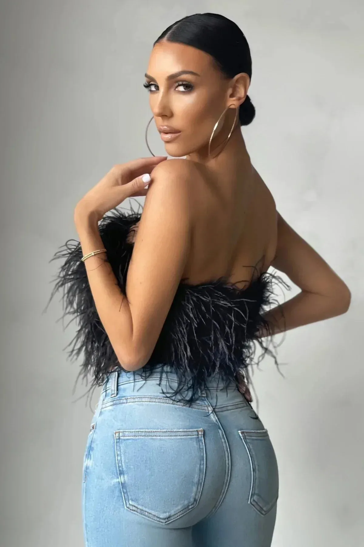 Peachy | Feather Crop Top
