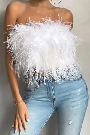 Peachy | Feather Crop Top