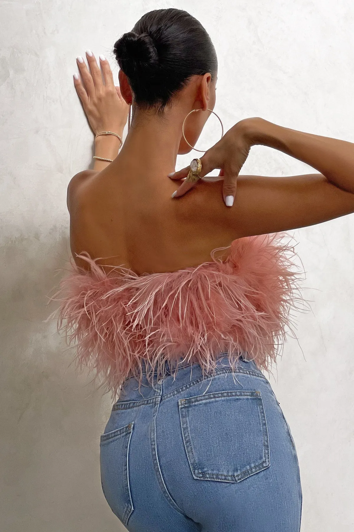 Peachy | Feather Crop Top