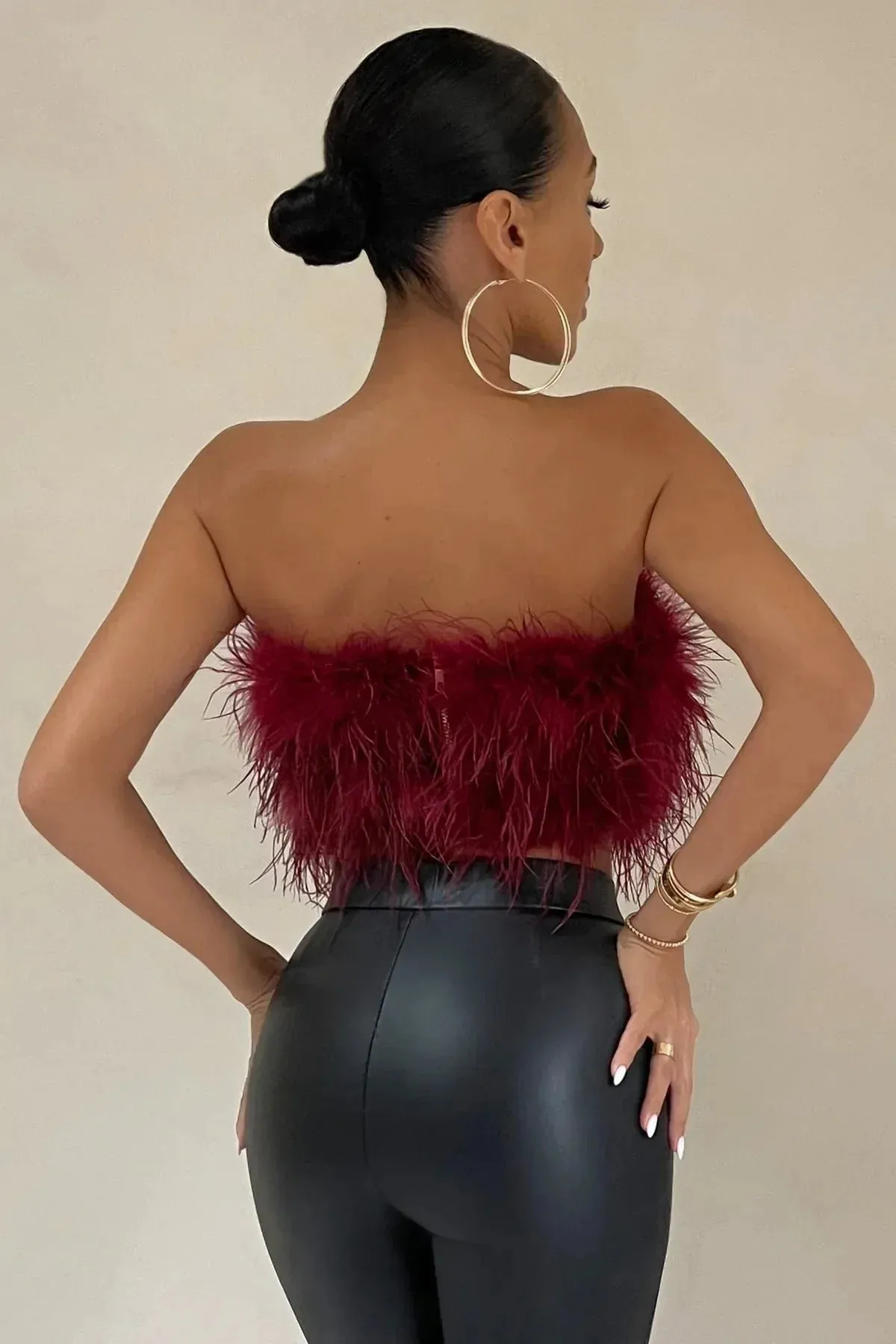 Peachy | Feather Crop Top