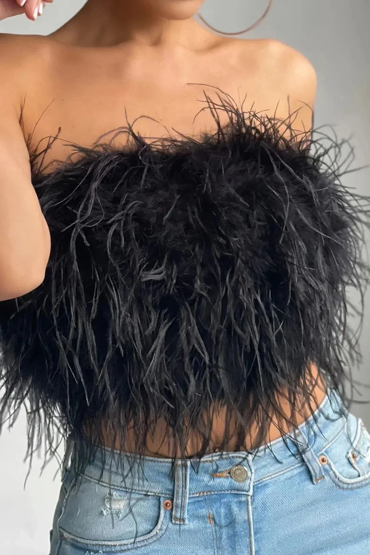 Peachy | Feather Crop Top