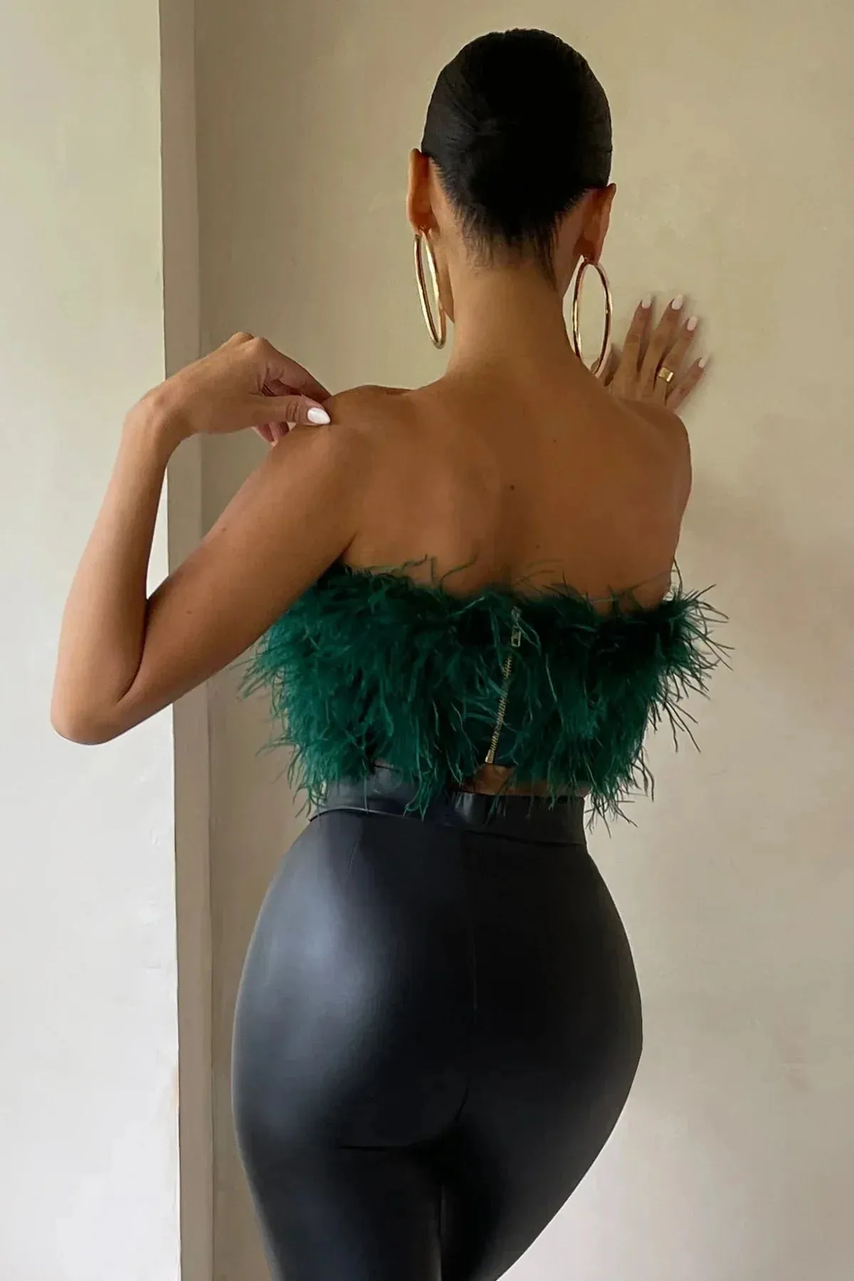 Peachy | Feather Crop Top