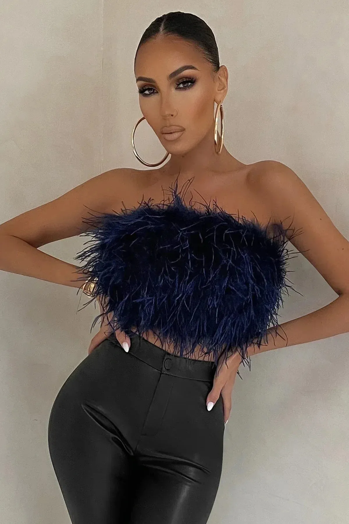 Peachy | Feather Crop Top