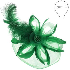 Peacock Feather Rose Fascinator