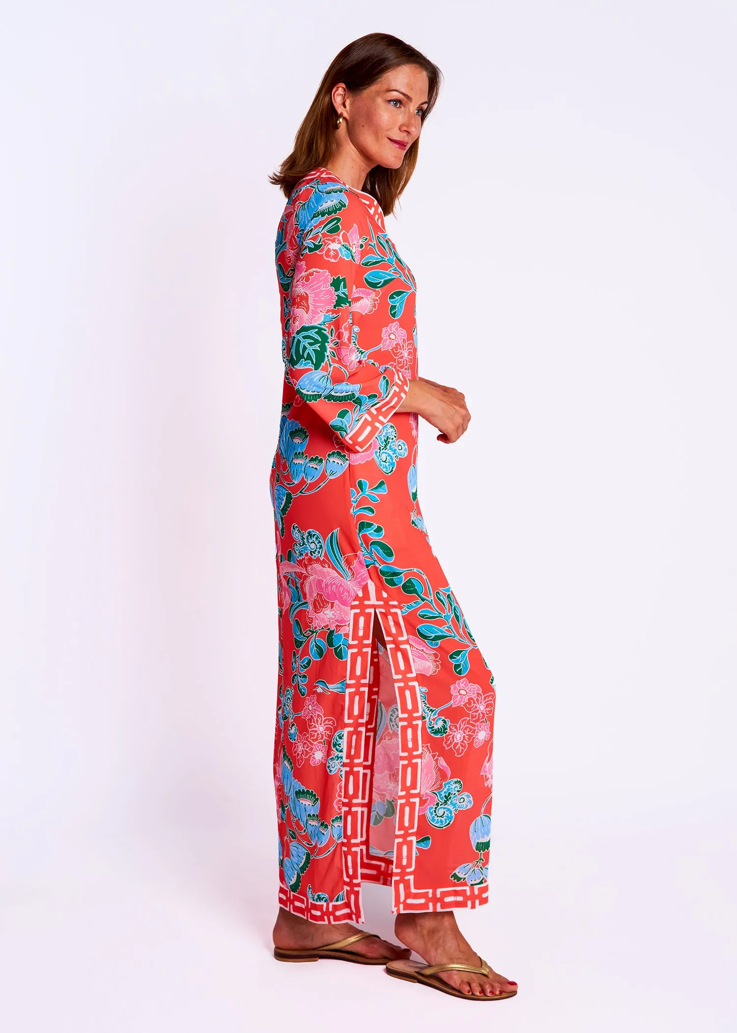 Peppin Caftan - Cordelia Coral Multi