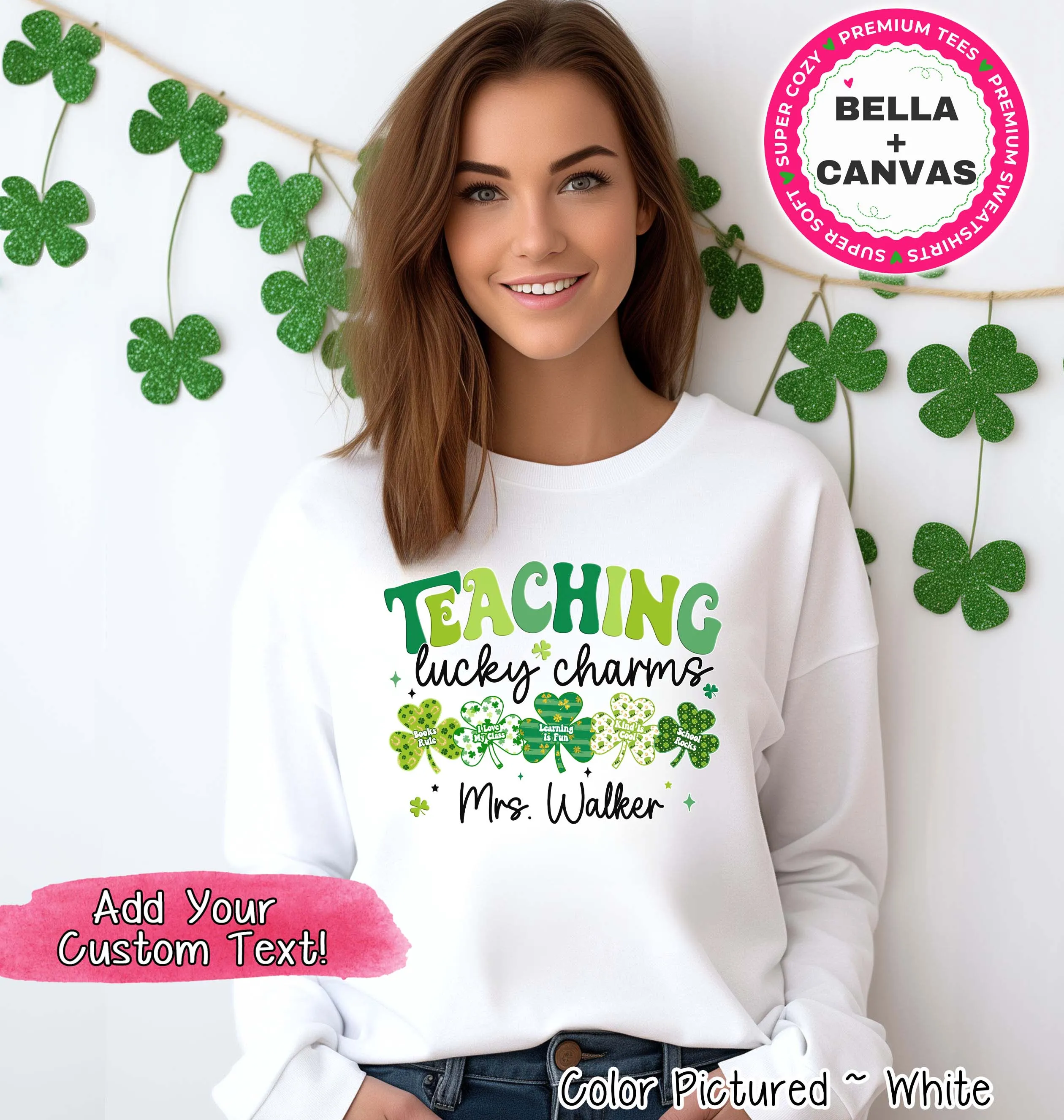 Personalized Teaching Lucky Charms St Patricks Day Tee or Sweatshirt