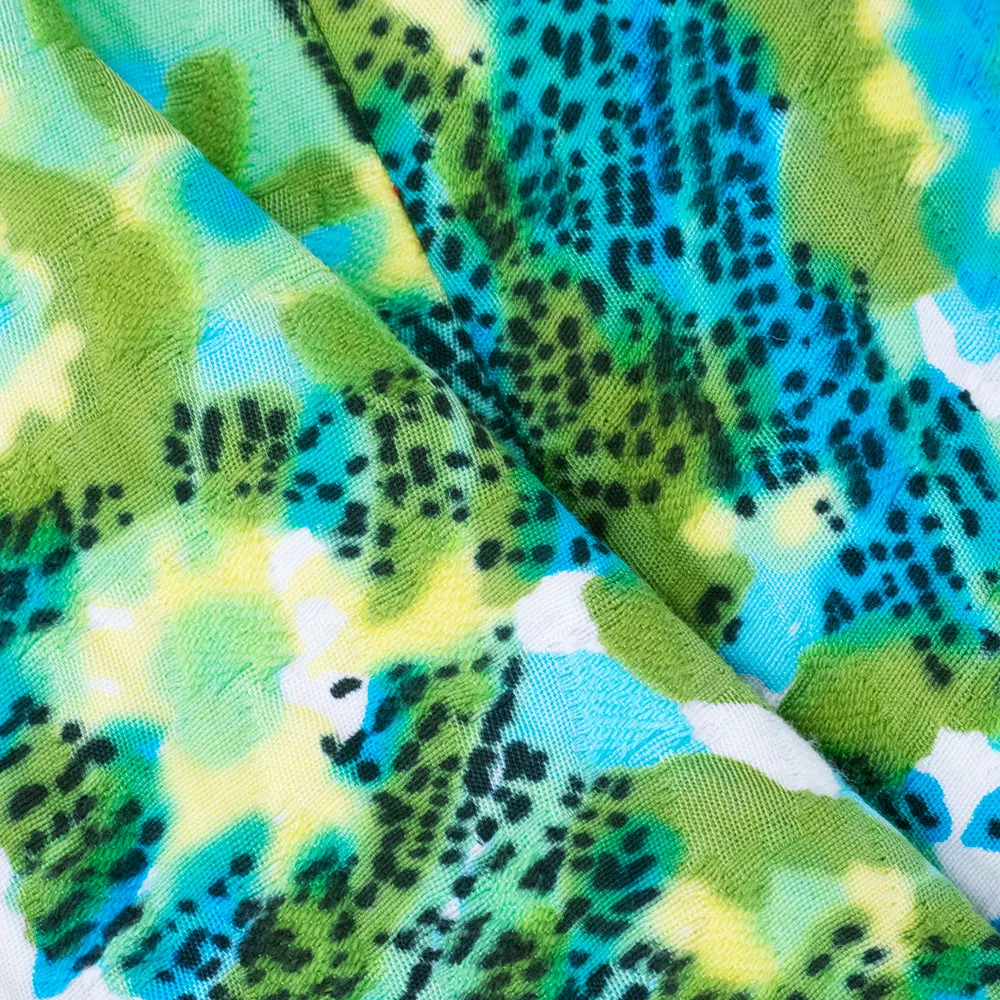 PERTEGAZ 60s Matelasse Watercolor Dress
