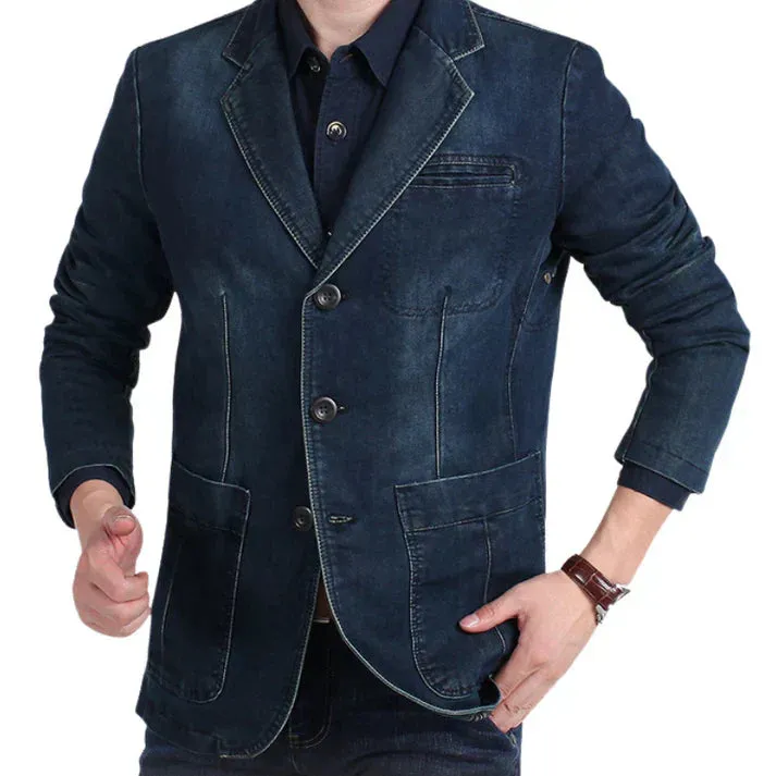 Peter - Chic Denim Blazer for Men
